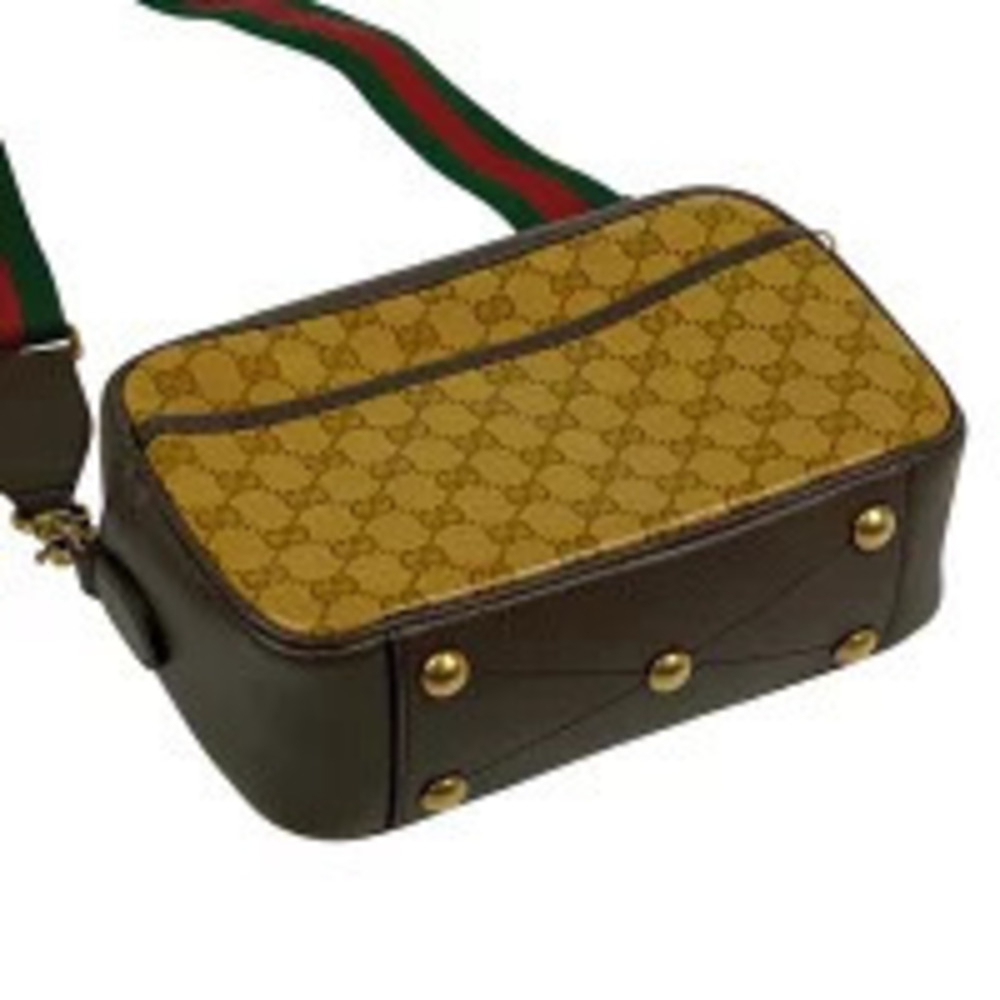 Gucci GG Crossbody Web Bag Adidas Brown Canvas Shoulder Sherry Crystal Brown